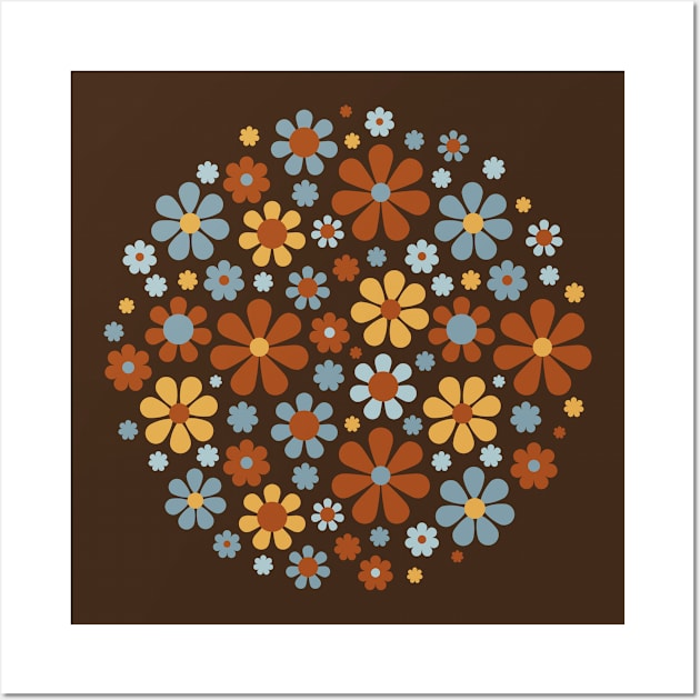 Retro Flower Pattern Wall Art by lents